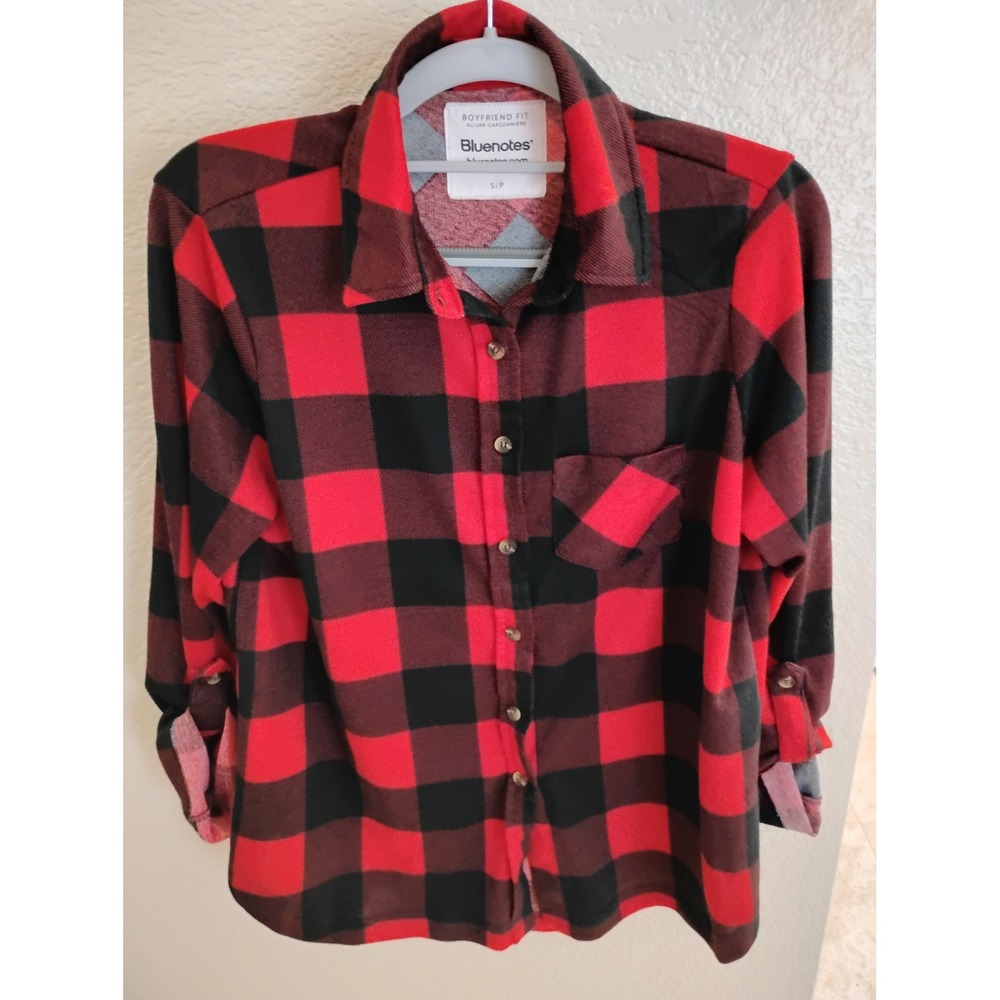 ❤️Boyfriend Fit Red Plaid Flannel Shirt Grunge Cabin‎ Core Oversized Y2K Western